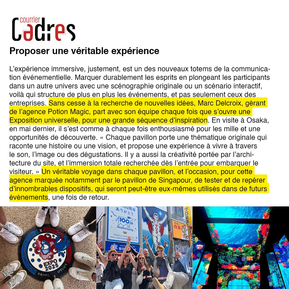 courrier cadres